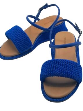 Farm Rio Espadrille Wedge Sandal Cobalt Blue Size 10